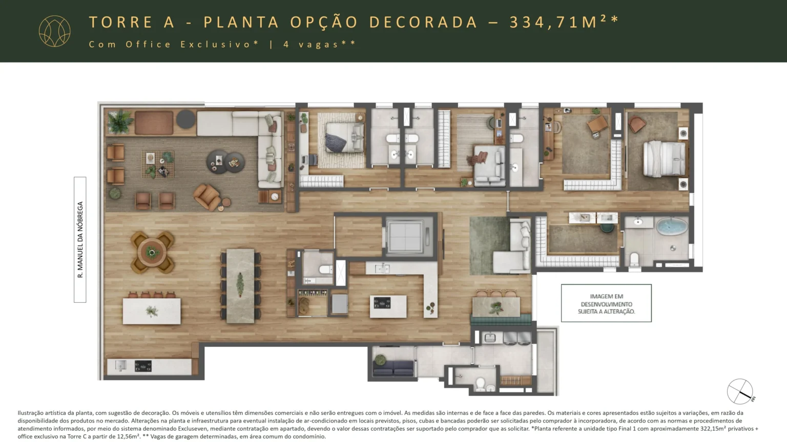 Apartamento 334m2 Planta do Decorado Esther Ibirapuera