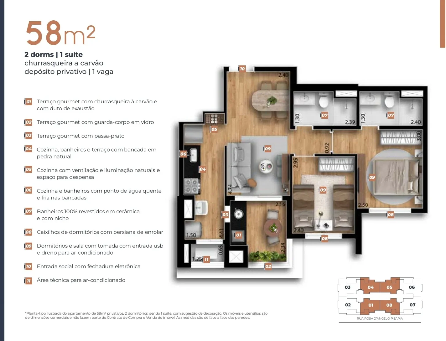 Apartamento 58m2 2dorms 1suíte Ápice Vila Yara 2