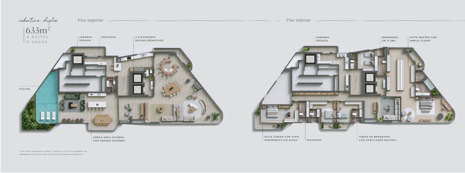 Planta Cobertura 633m2 4suítes Signature Alphaville (1)